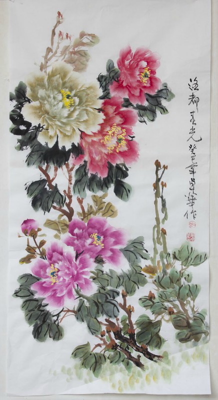 国画==牡丹百图【19】(写意牡丹竖幅 5)